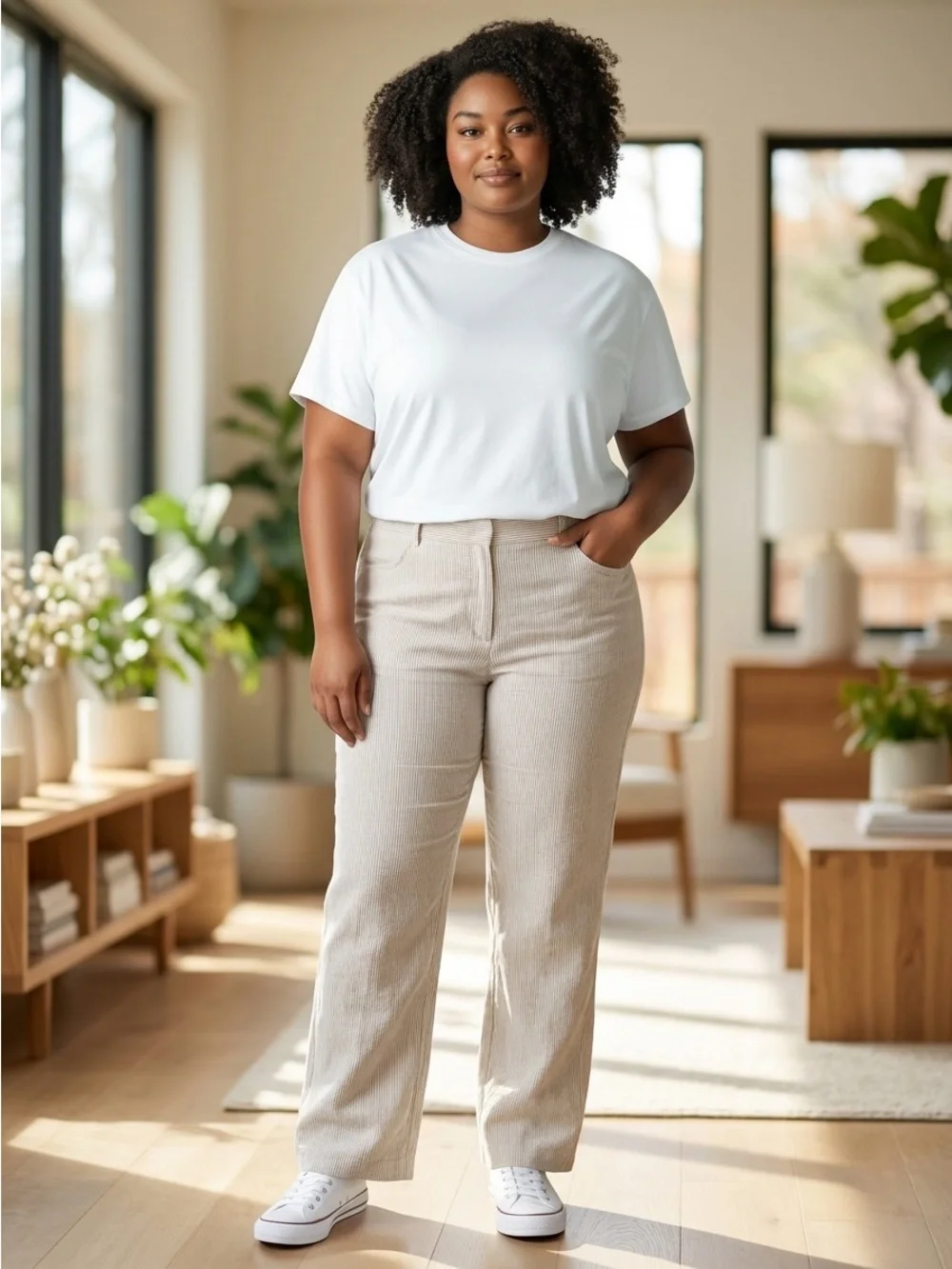 Banana Republic Linen Blend Wide Leg Pants 12 Ivory Stripe Coastal Trouser